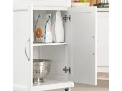 SoBuy Küchenwagen aus MDF mit Bambus Top Küchenschrank Servierwagen FKW13-WN