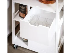 SoBuy Küchenwagen mit 2 Schubladen 3 Ablagen Servierwagen 53x89x37cm FKW111-WN