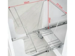 SoBuy Küchenwagen mit Edelstahltop Küchenschrank Rollwagen Weiß FKW33-W