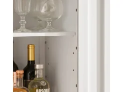 SoBuy Küchenwagen mit Flaschenablage Küchenschrank Servierwagen Weiß FKW94-W