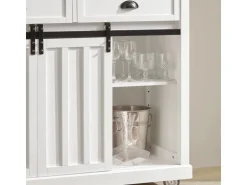 SoBuy Küchenwagen mit Flaschenablage Küchenschrank Servierwagen Weiß FKW94-W