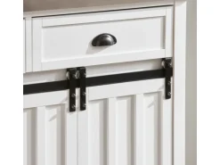 SoBuy Küchenwagen mit Flaschenablage Küchenschrank Servierwagen Weiß FKW94-W