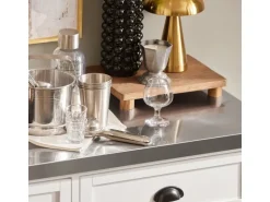 SoBuy Küchenwagen mit Flaschenablage Küchenschrank Servierwagen Weiß FKW94-W