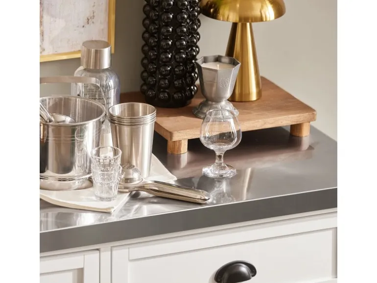 SoBuy Küchenwagen mit Flaschenablage Küchenschrank Servierwagen Weiß FKW94-W