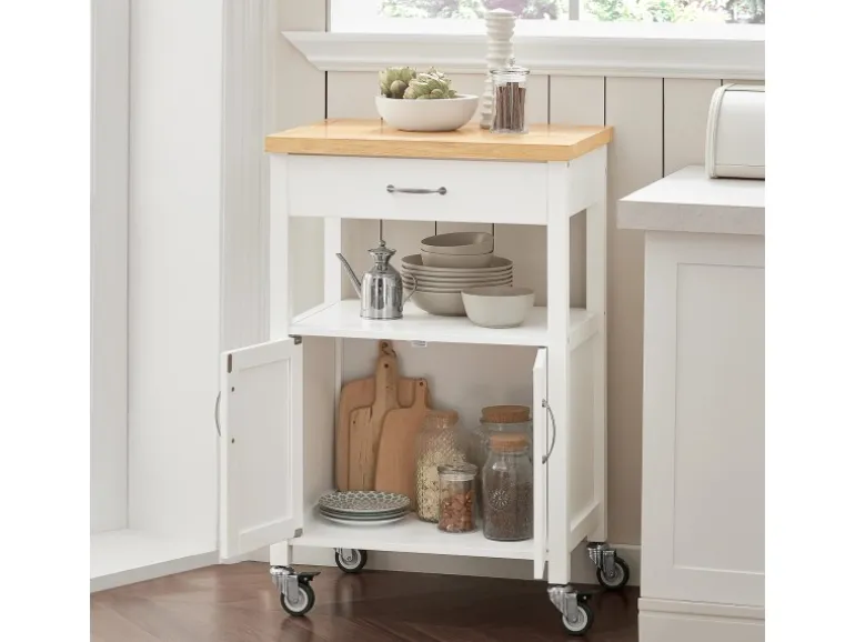 SoBuy Küchenwagen Servierwagen Küchenschrank Getränkewagen fürs Büro FKW22-WN