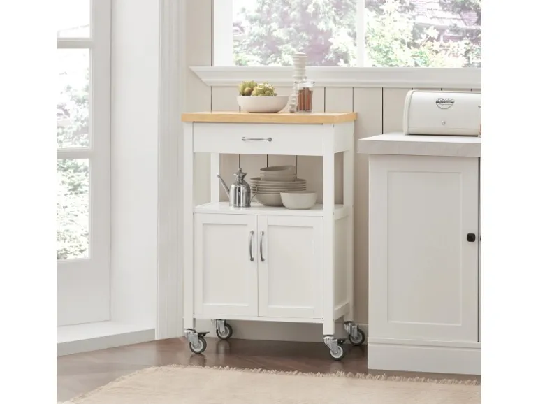 SoBuy Küchenwagen Servierwagen Küchenschrank Getränkewagen fürs Büro FKW22-WN