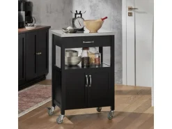 SoBuy Küchenwagen Servierwagen Küchenschrank Getränkewagen fürs Büro FKW22-SCH