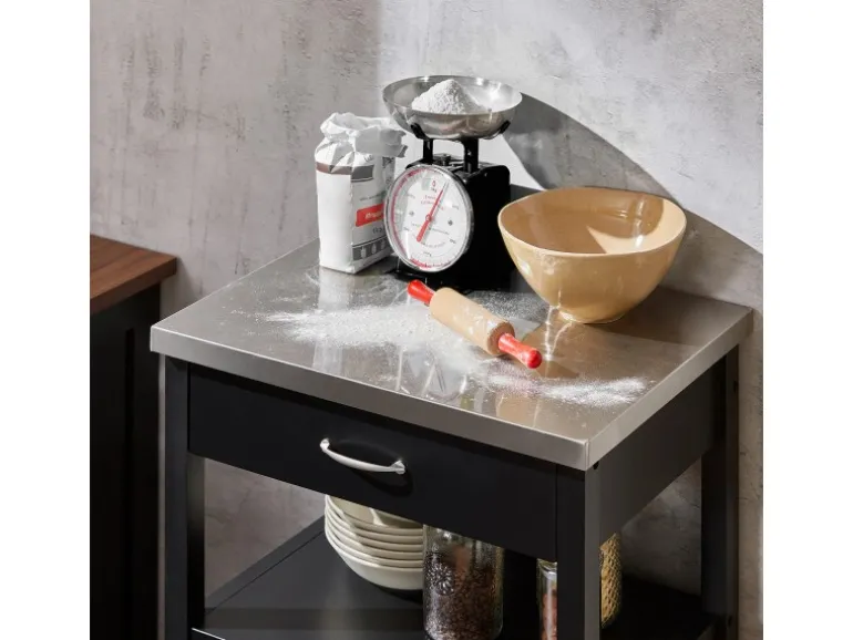 SoBuy Küchenwagen Servierwagen Küchenschrank Getränkewagen fürs Büro FKW22-SCH