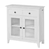 SoBuy Kommode Flurschrank Sideboard mit 2 Türen Küchenschrank 80cm FSB05-W