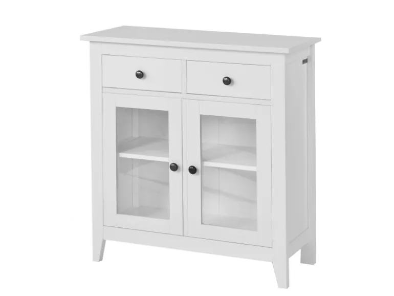 SoBuy Kommode Flurschrank Sideboard mit 2 Türen Küchenschrank 80cm FSB05-W