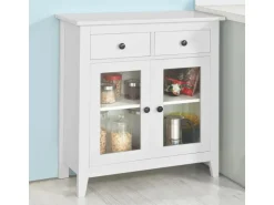 SoBuy Kommode Flurschrank Sideboard mit 2 Türen Küchenschrank 80cm FSB05-W