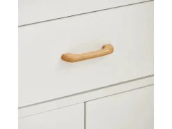 SoBuy Mikrowellenschrank mit Rollen Küchenwagen Weiß 62cm FSB12-W