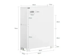 SoBuy Nischenregal mit Rollen Küchenregal Nischenwagen Rollwagen Weiß BZR111-W