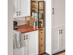 SoBuy Nischenregal mit Rollen und 3 Schubladen Schmal 20x170x40cm NSR13-N