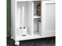 SoBuy Nischenregal Nischenschrank mit Rollen Küchenregal Rollwagen 20cm BZR119-W