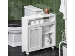 SoBuy Nischenregal Nischenschrank mit Rollen Küchenregal Rollwagen 20cm BZR119-W