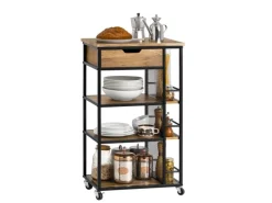 SoBuy Servierwagen Beistellwagen Rollwagen Küchenwagen FKW99-N