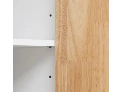 SoBuy Servierwagen Küchenwagen mit Schublade und Seitenregal Küchenschrank 70x90x40cm FKW132-WN