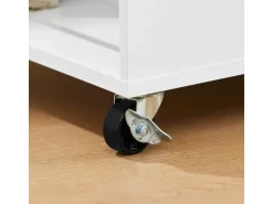 SoBuy Servierwagen Küchenwagen mit Schublade und Seitenregal Küchenschrank 70x90x40cm FKW132-WN