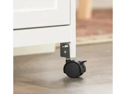 SoBuy Servierwagen Küchenwagen mit 2 Ablagen und 1 Tablett Küchenregal 67x84x37cm Weiß FKW79-W