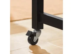 SoBuy Servierwagen mit 2 Ablagen Küchenwagen Küchenregal 98x94x58cm Schwarz FKW74-SCH