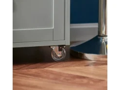 SoBuy Servierwagen mit Flaschenablagen Küchenwagen Rollwagen Hellgrau FKW45-HG