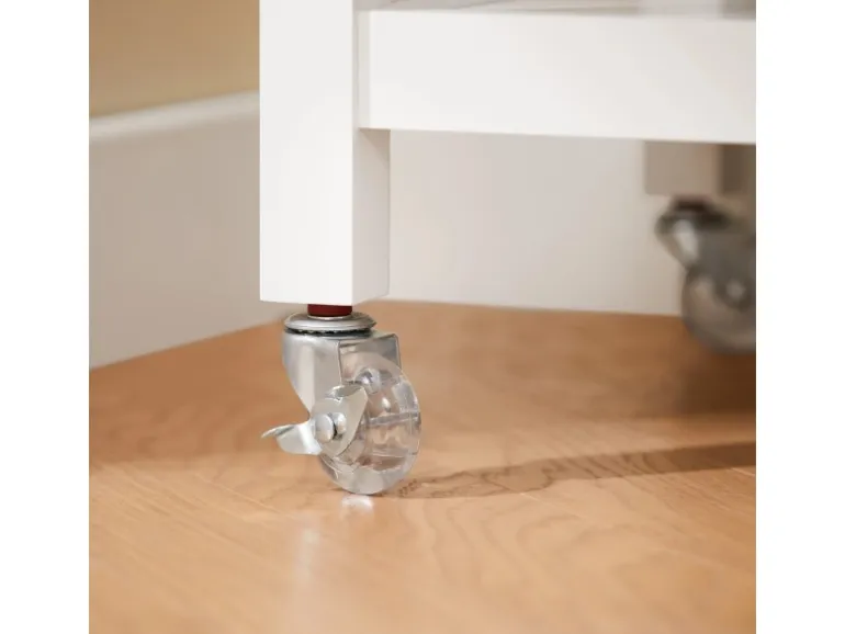 SoBuy Servierwagen mit Schublade und 2 Ablagen Rollwagen Küchenwagen FKW47-II-W