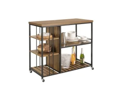 SoBuy Servierwagen Rollwagen Barwagen Küchenwagen Mikrowellenregal SVW18-F