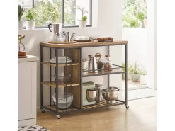 SoBuy Servierwagen Rollwagen Barwagen Küchenwagen Mikrowellenregal SVW18-F