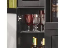 SoBuy Sideboard auf Rollen Küchenwagen Mikrowellenschrank Rollwagen FSB78-SCH