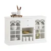 SoBuy Sideboard Küchenschrank Kommode Flurschrank Buffet Weiß FSB79-W