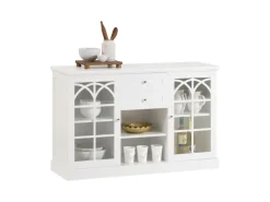 SoBuy Sideboard Küchenschrank Kommode Flurschrank Buffet Weiß FSB79-W