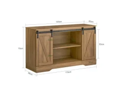 SoBuy Sideboard Wohnzimmerschrank Kommode Küchenschrank TV-Schrank FSB60-BR
