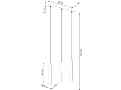Sollux Lighting Hängeleuchte Prysm 3L Weiß