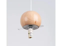 Sollux Lighting Hängeleuchte Pekka 3P Weiß/Naturfarbenes Holz