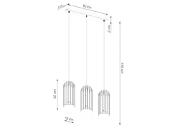 Sollux Lighting Pendelleuchte Brina 3L Weiß