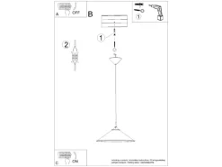 Sollux Lighting Pendelleuchte Zuma Schwarz