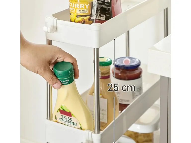 Songmics Nischenregal 4 Ebenen 12,5 cm x 40 cm x 88 cm Weiß