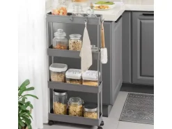 Songmics Rollwagen 4 Ebenen 12,5 cm x 40 cm x 88 cm Grau