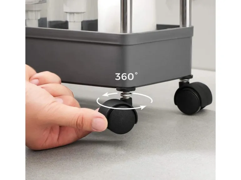 Songmics Rollwagen 4 Ebenen 12,5 cm x 40 cm x 88 cm Grau