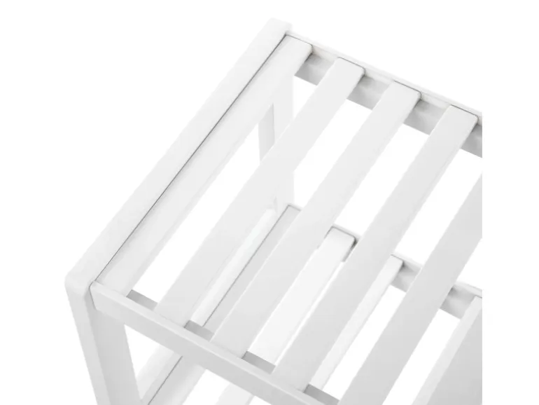 Songmics Schuhregal Bambus 26 cm x 70 cm x 33 cm Weiß