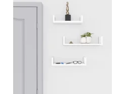 Songmics Schweberegal 3er Set Weiß