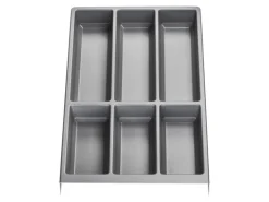 SOTECH Besteckeinsatz SEPARADO Individual Silbergrau Genarbt 300 x 474 x 51 mm Schubladeneinsatz Ab 40cm Schrankbreite