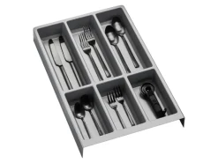 SOTECH Besteckeinsatz SEPARADO Individual Silbergrau Genarbt 300 x 474 x 51 mm Schubladeneinsatz Ab 40cm Schrankbreite