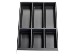 SOTECH Besteckeinsatz SEPARADO Individual Schiefergrau Genarbt 300 x 474 x 51 mm Schubladeneinsatz Ab 40cm Schrankbreite