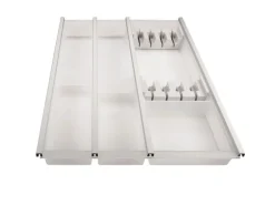 SOTECH Cuisio Besteckeinsatz 450 mm Höhe 55 mm Transluzent Weiß mit Messerblock