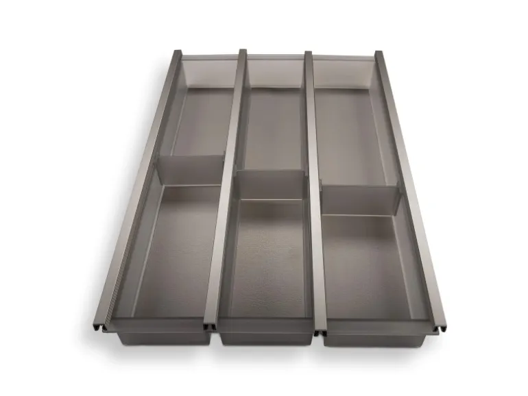 SOTECH Cuisio Besteckeinsatz 400 mm Höhe 55 mm Transluzent Graphitgrau