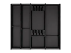 SOTECH Cuisio Besteckeinsatz 55mm Höhe Transluzent Anthrazit mit Messerblock Für Blum Legrabox 473mm Korpusbreite 600mm