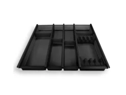 SOTECH Cuisio Besteckeinsatz 55mm Höhe Transluzent Anthrazit mit Messerblock Für Blum Legrabox 473mm Korpusbreite 600mm