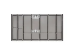 SOTECH Cuisio Besteckeinsatz 55mm Transluzent Graphitgrau mit Messerblock Für Blum Legrabox 473mm Korpusbreite 1000mm